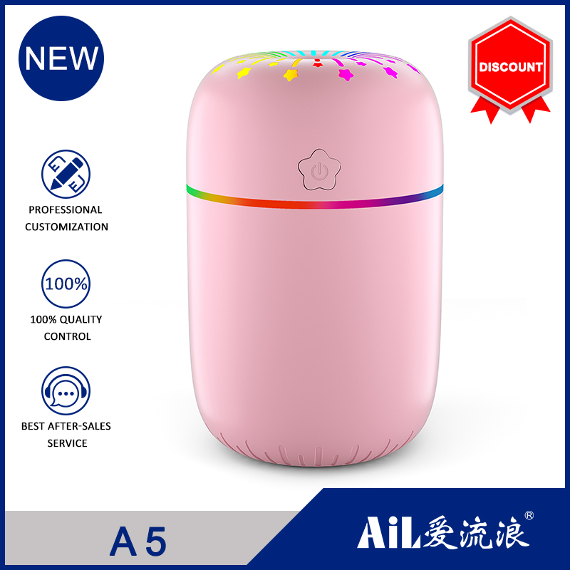 A5 Multifunctional Colorful Light Humidifier