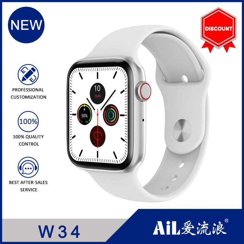 w34 touch screen sport wristwatch with heart rate monitor 