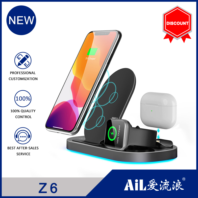Z6 Foldable 15W Fast Wireless Charging Stand & Pad