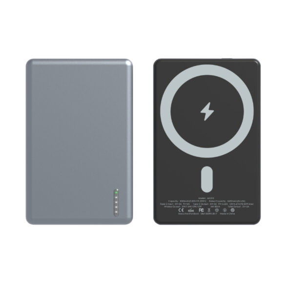Ultra Thin Aluminum Alloy Magnetic Wireless Charging Mobile Power Bank