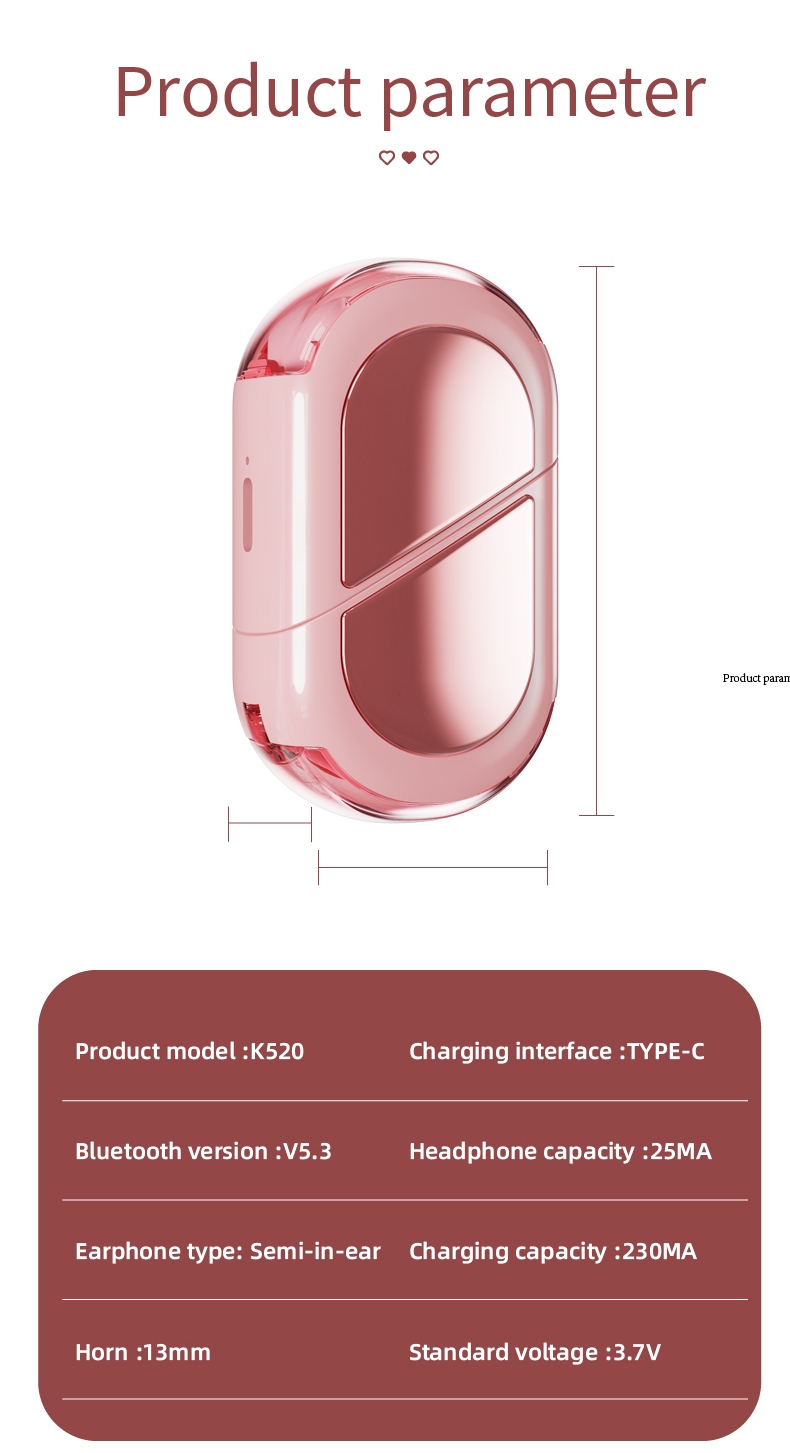 TWS Wireless Bluetooth Earphones parameters