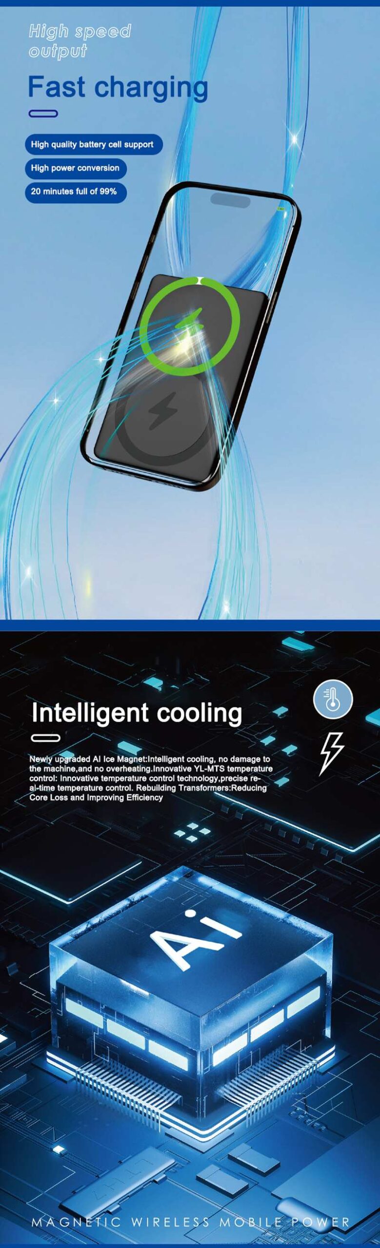 Wireless Charging Mobile Power Bank