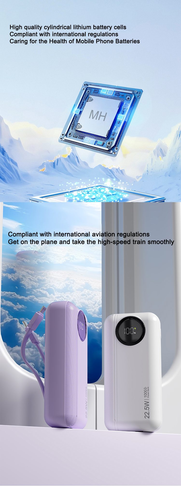 10000mAh built-in power bank