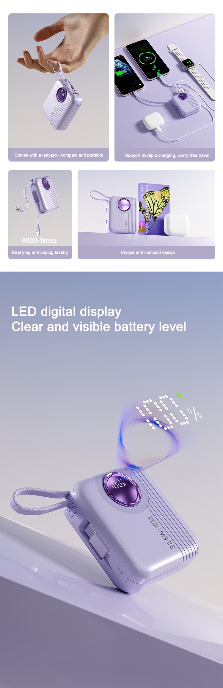 LED digital display mobile power banks