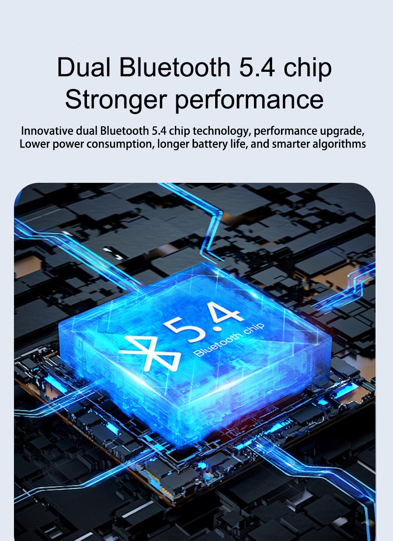 Dual Bluetooth 5.4 chip Stronger performance