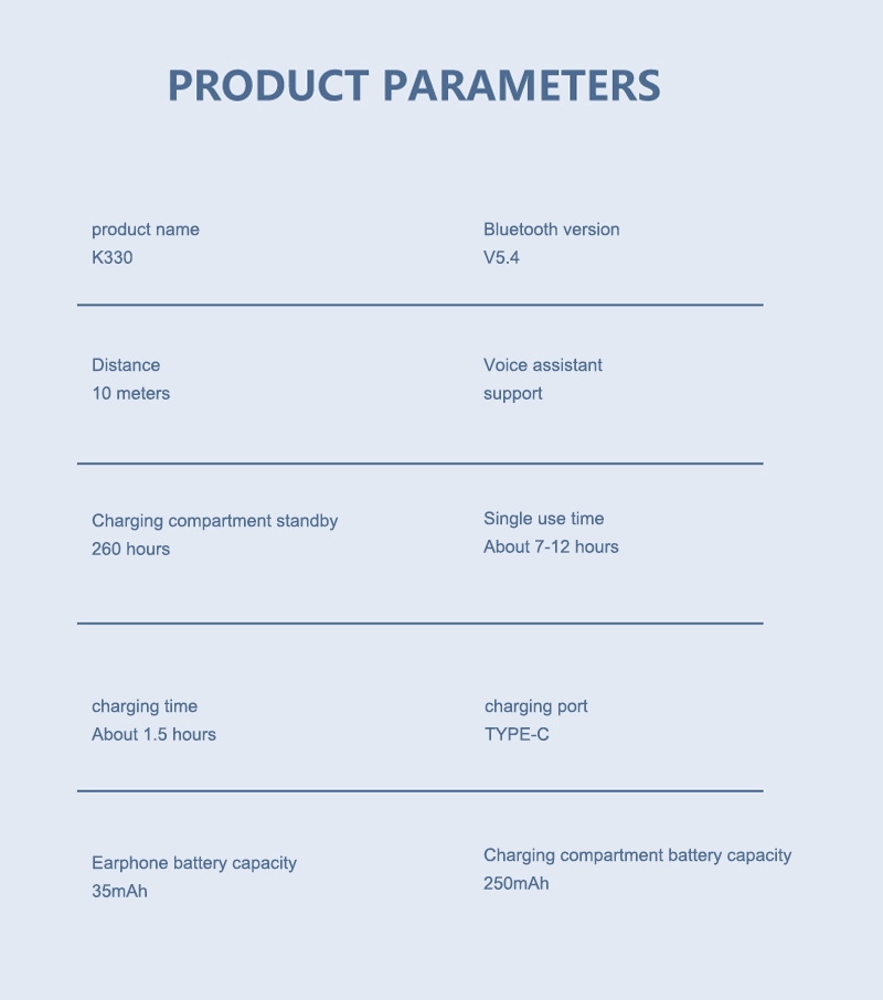 zinc alloy wireless Bluetooth earphones parameters