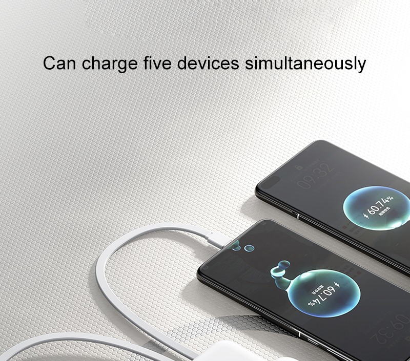 Can charge five devices simultaneously