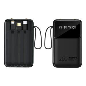 New Digital Display, Large Capacity, Built-in Cable, Compact and Portable Mobile Power Bank