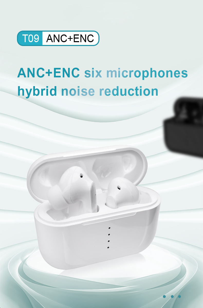 Anc+Enc Noise-Cancelling Wireless Bluetooth Earphones