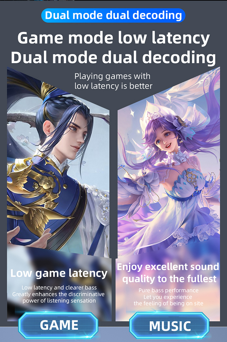 dual mode dual decoding Bluetooth earphones