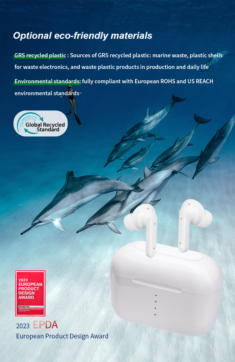 Eco-friendly material Wireless Bluetooth Earphones