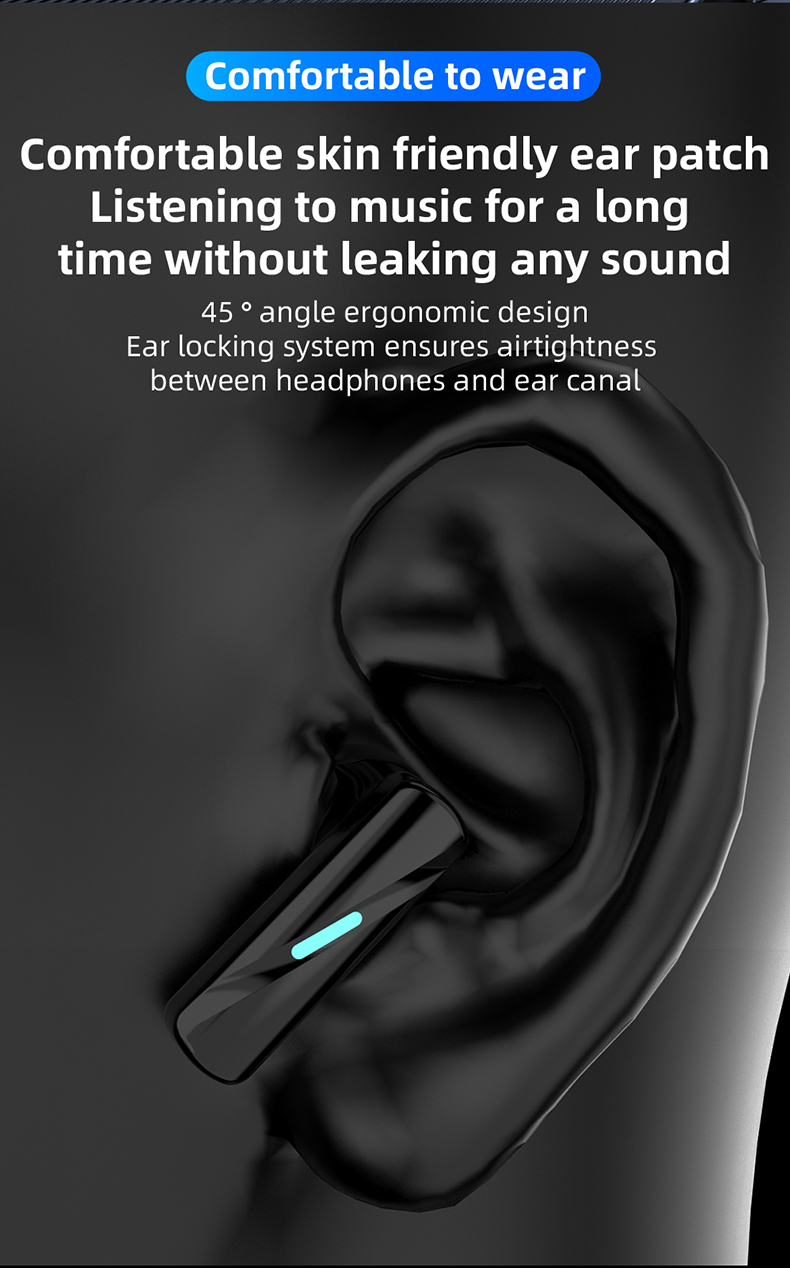 In-ear sports Bluetooth earphones comfortable to wear