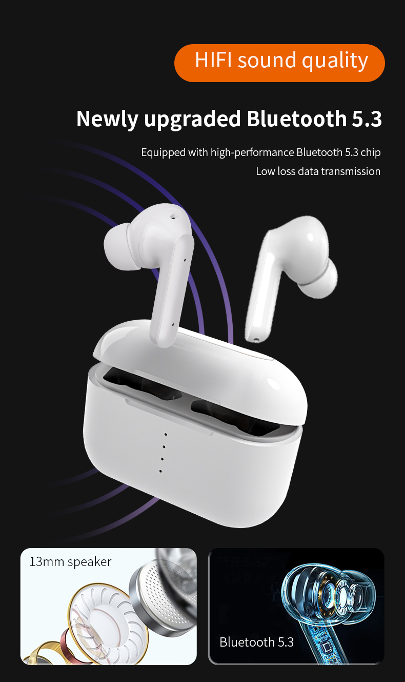 HIFI sound quality Noise-Cancelling Wireless Bluetooth Earphones