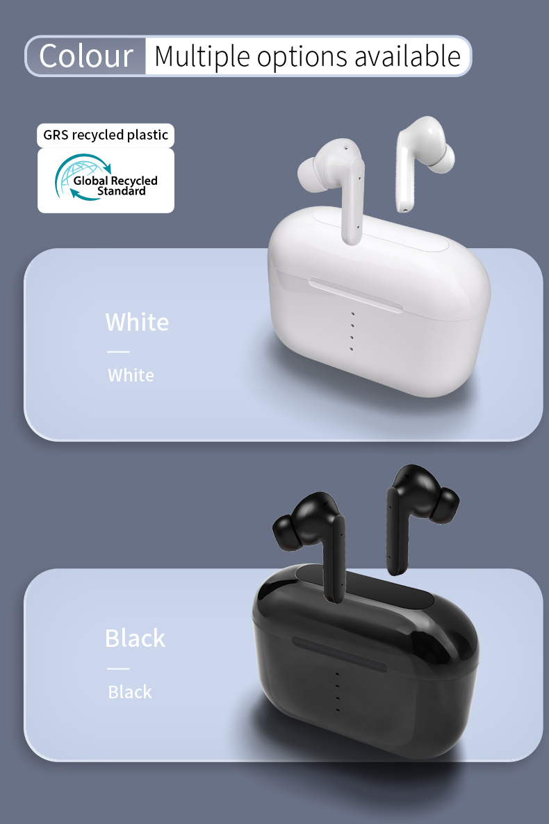 color custom Noise-Cancelling Wireless Bluetooth Earphones
