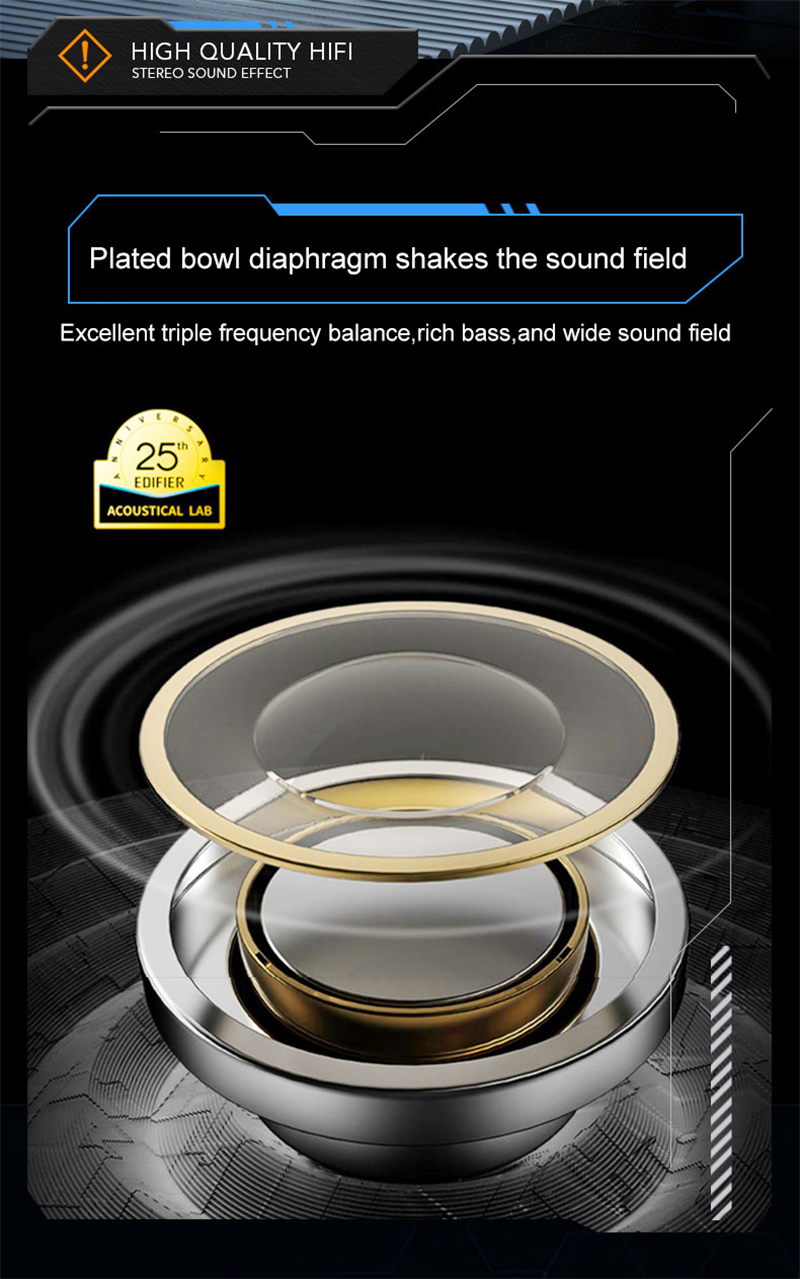 plated bowl diaphragm 2-in-1 Bluetooth Earphones