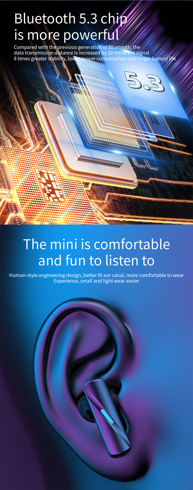 in-ear TWS Bluetooth 5.3 earphones
