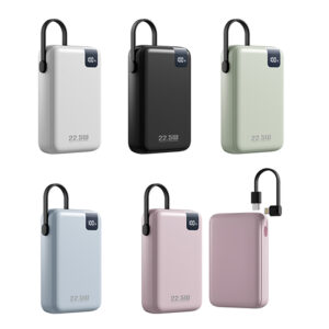 Super Fast Charging with Built-in Cable Power Bank, Large Capacity, Mini and Compact