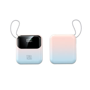 Mini Digital Display with Built-in Cable, Large Capacity Mobile Power Bank