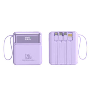 New Portable Super Fast Charging with Built-in Cable Power Bank