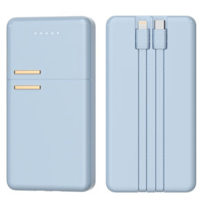 Creative Refrigerator Power Bank with 10000mAh Built-in Cable