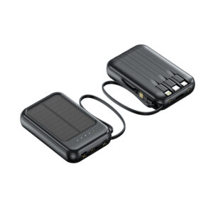 Mini Large Capacity Built-in Cable Solar Power Bank