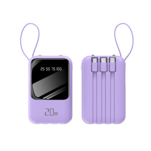 Mobile Power Bank 10000mAh with 3-Wire LED Display Flashlight Lanyard