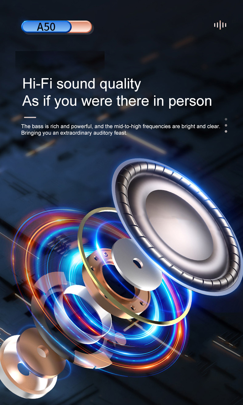 HiFi sound OWS wireless Bluetooth earphones