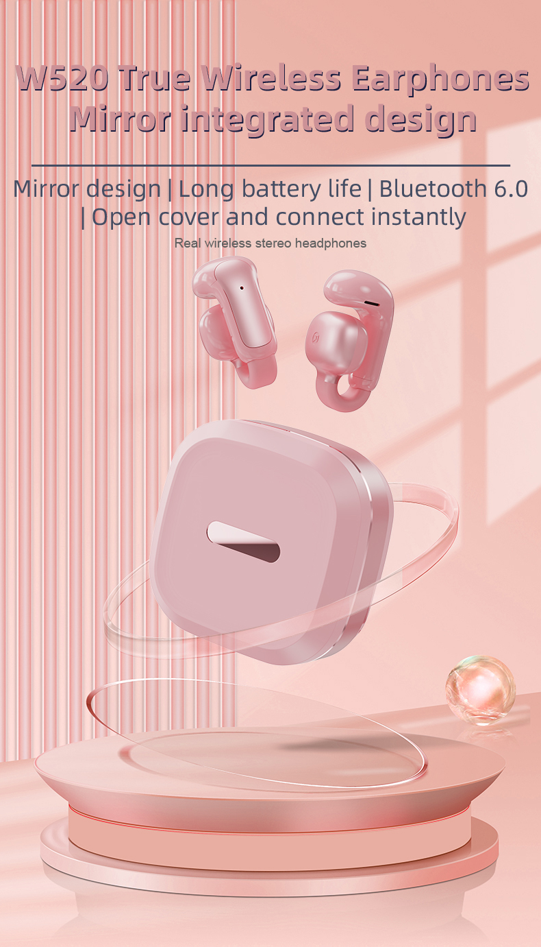 W520 beauty mirror wireless Bluetooth earphones
