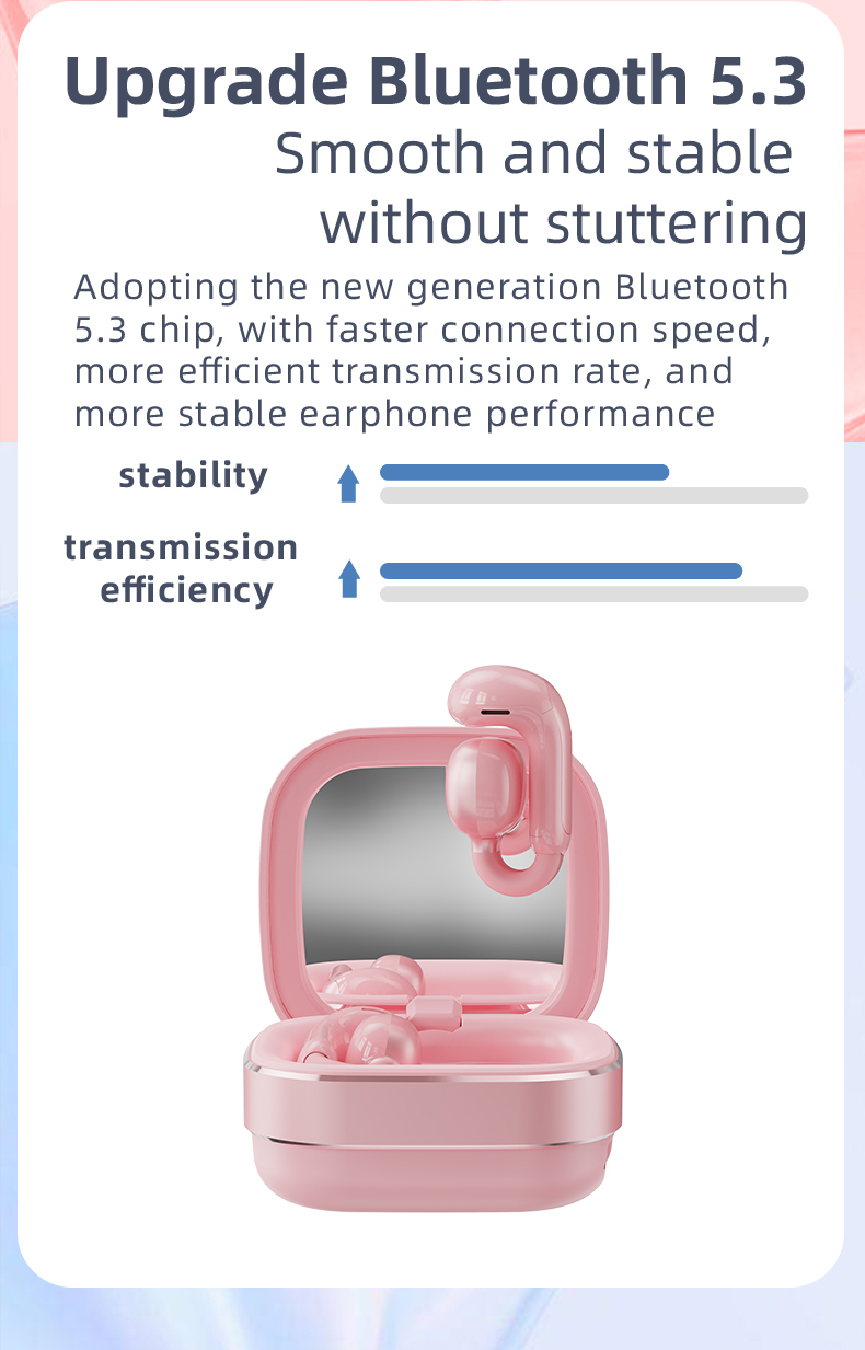 beauty mirror wireless Bluetooth 5.3 earphones