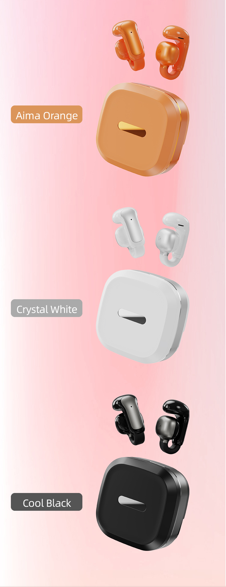 beauty mirror wireless Bluetooth earphone colors