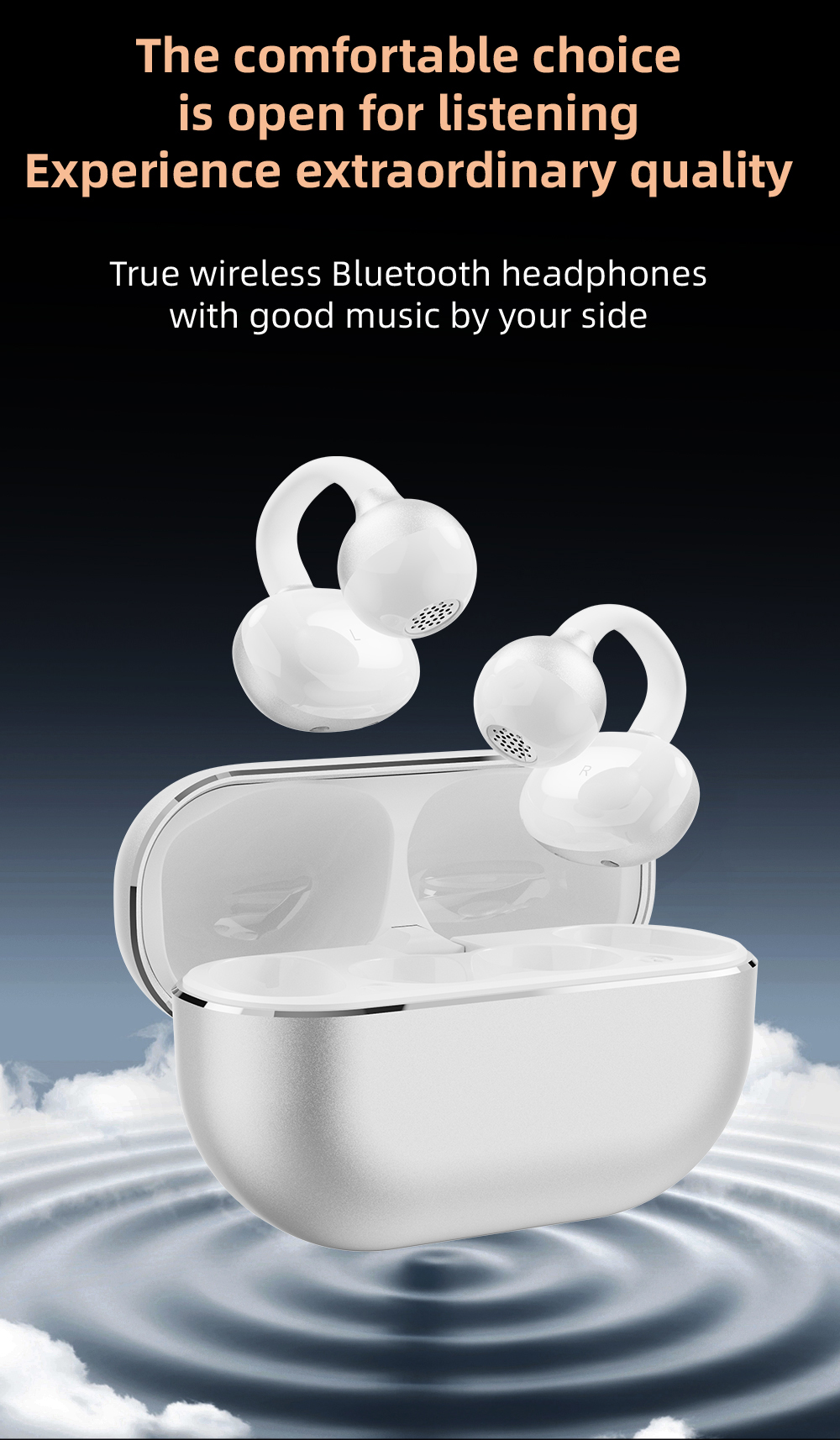 comfortable clip-on Bluetooth headphones