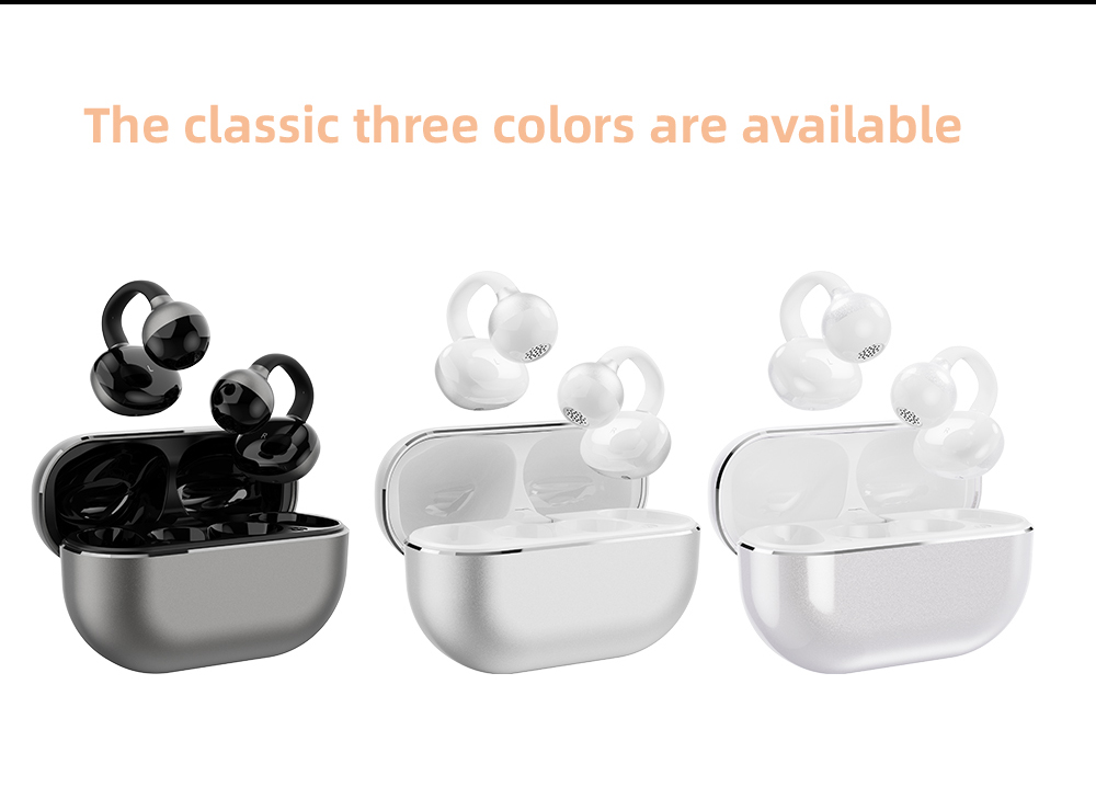 classic three colors design clip-on wireless Bluetooth headphones