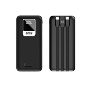 22.5W Super Fast Charging Comes with Three Wire Mobile Power Bank