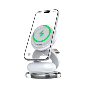 Folding three in one magnetic wireless charging