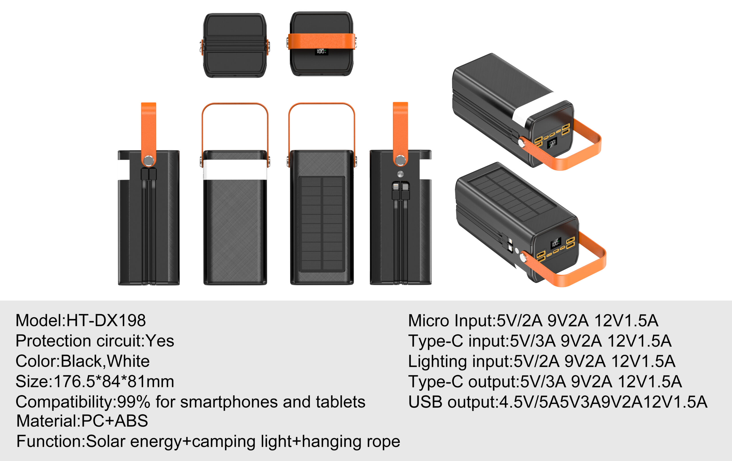 dual-line mobile power bank parameters