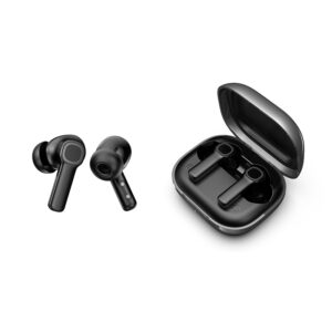 black noise-cancelling wireless Bluetooth earbuds kits