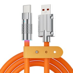 120W Zinc Alloy & Liquid Silicone Fast Charging Data Cable