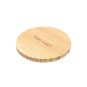Bamboo & Wood Wireless Charger — 15W Fast Charging Desktop Model