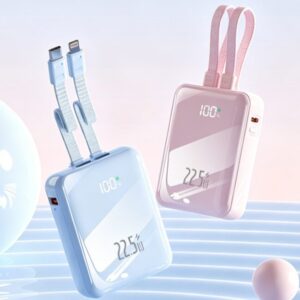 dual built-in cable power bank