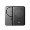 Black Magnetic attraction MagSafe fast-charging power bank with rotating stand