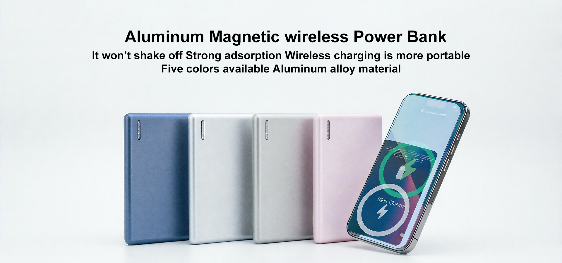 magnetic power bank aluminum heat dissipation