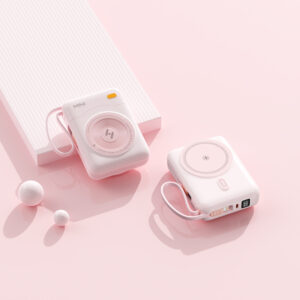 Pink PD 20W Fast Charging power bank display