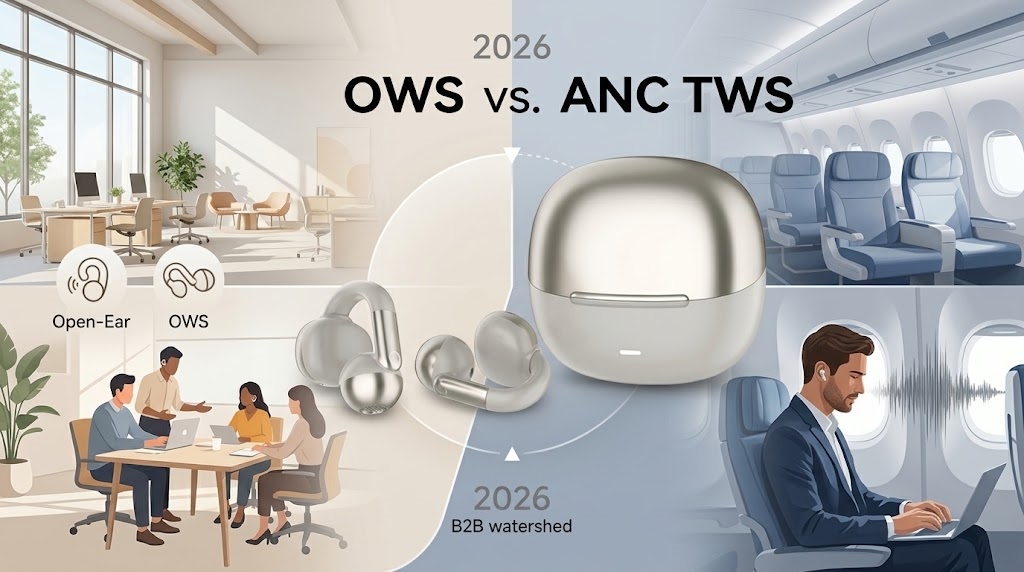 Open-Ear OWS vs ANC TWS 2026 B2B Audio Sourcing Guide