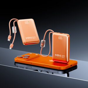orange 20000mAh mini power bank custom design for phone charging