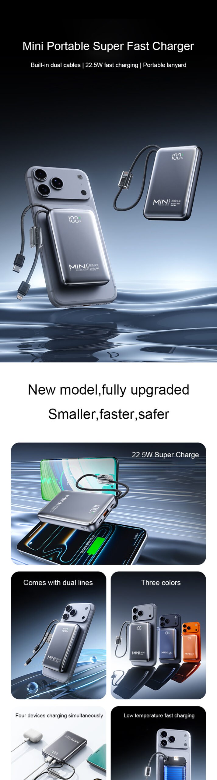 mini portable fast charging10000mAh mini power bank