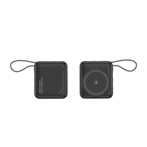 black 10000mAh magnetic wireless power bank