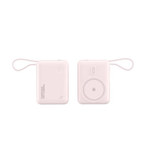 baby-pink magnetic wireless power bank