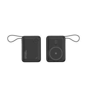 black magnetic wireless power bank