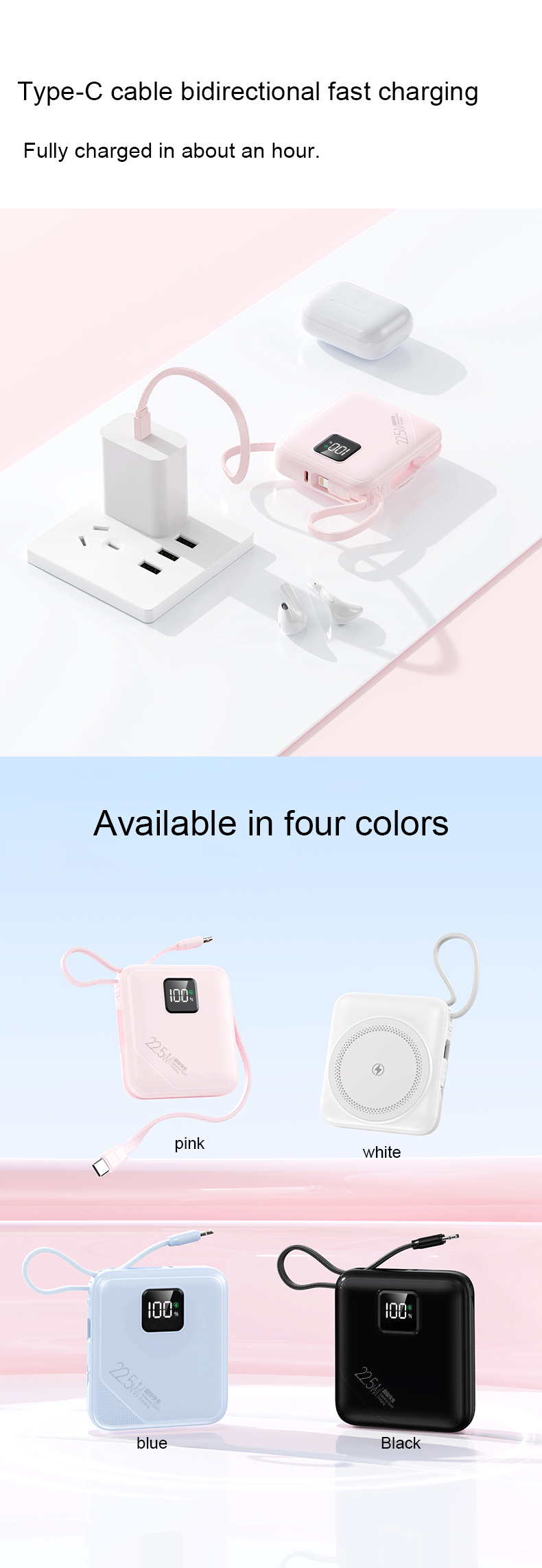 Type-C cable bidirectional fast charging